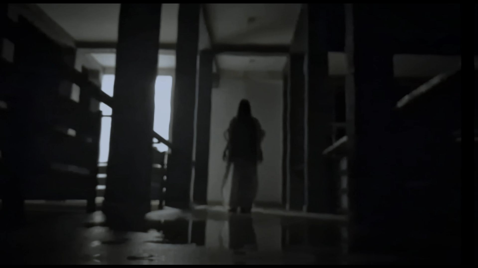 Atmospheric Corridor Silhouette & Low-Key Lighting